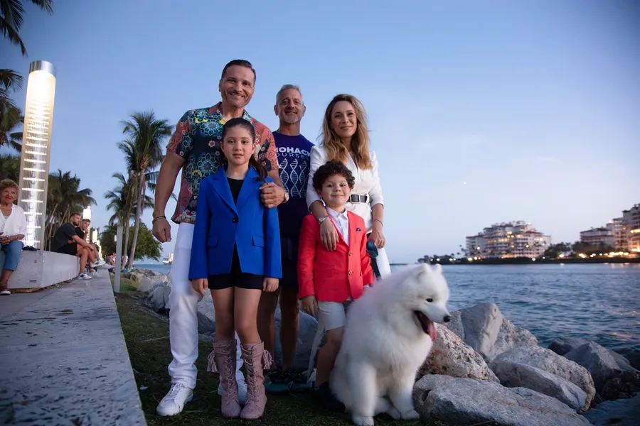 The Lolli family at the beach