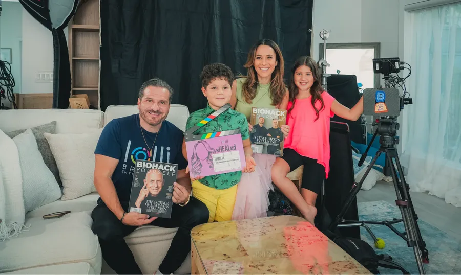 The family with the new issue on set